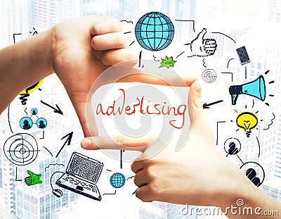 Advertisement concept Stock Photo