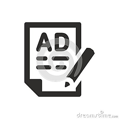 Advertisement content compose icon Vector Illustration