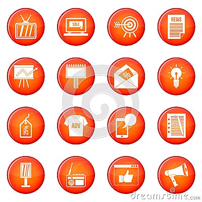 Advertisement icons set Stock Photo