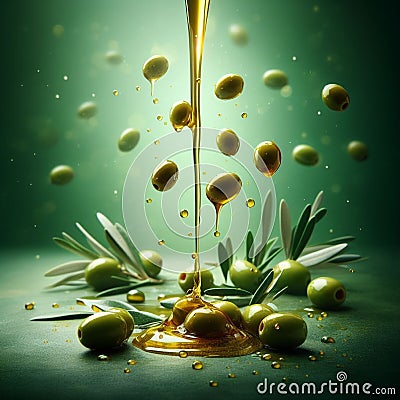 Advertisement image for olive oil Stock Photo