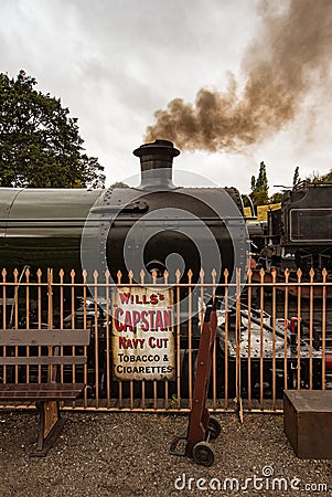 An advertisement for smoking Editorial Stock Photo