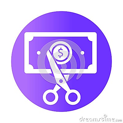 Advertisement white glyph with color background vector icon which can easily modify or edit Vector Illustration