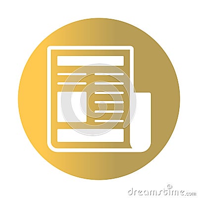 Advertisement white glyph with color background vector icon which can easily modify or edit Vector Illustration