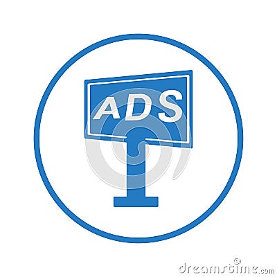 Advertising, billboard icon Stock Photo