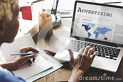 Advertising Branding Commerce Promotion Concept Stock Photo