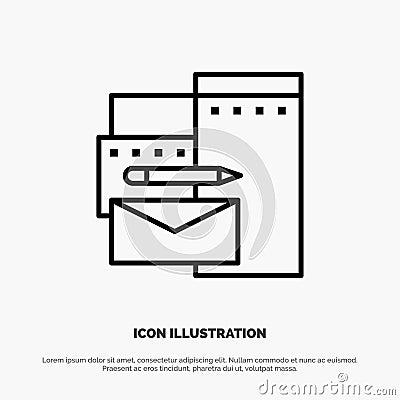 Advertising, Branding, Identity, Corporate Line Icon Vector Vector Illustration