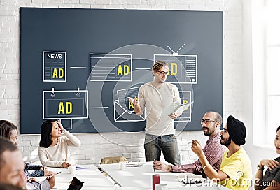 Advertising Commercial Marketing Digital Branding Concept Stock Photo