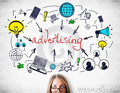 Advertising concept Stock Photo