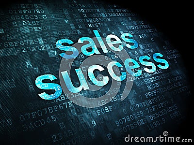 Advertising concept: Sales Success on digital background Stock Photo