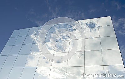 Advertising glass panels Stock Photo
