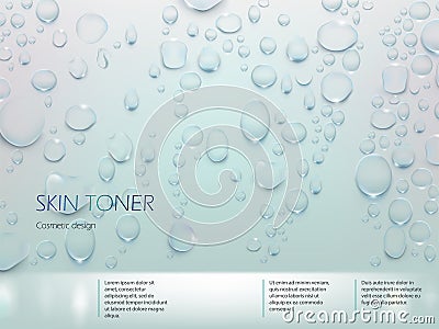 Advertising poster for skin toner Vector Illustration