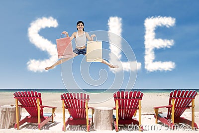 Advertising sale clouds Stock Photo