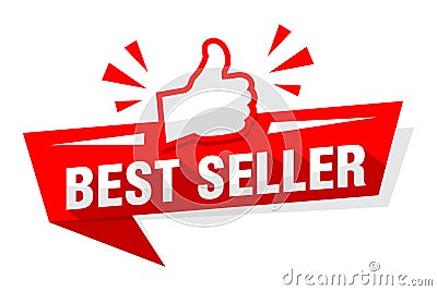 Best seller advertising sticker Vector Illustration