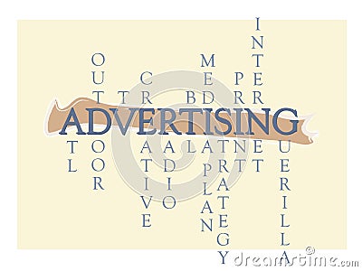 Advertising Word Graphic Vector Illustration