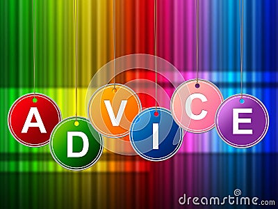 Advice Advisor Means Inform Information And Answers Stock Photo