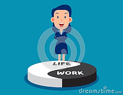 Advice about work-life balance. Equilibrium concept Vector Illustration