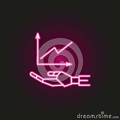 Advisor analysis neon style icon. Simple thin line, outline vector of robo icons for ui and ux, website or mobile application Stock Photo