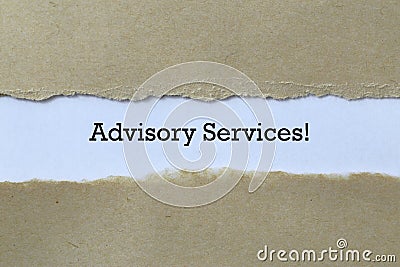 Advisory services on paper Stock Photo