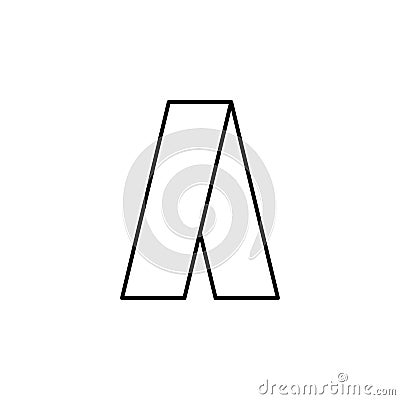 adwords icon. Element of simple web icon. Thin line icon for website design and development, app development. Premium icon Stock Photo