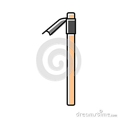adze axe tool color icon vector illustration Vector Illustration