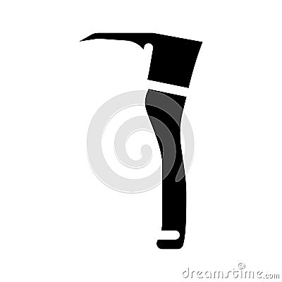 adze axe tool glyph icon vector illustration Vector Illustration