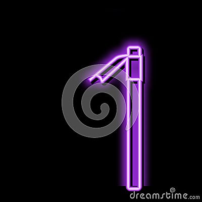 adze axe tool neon glow icon illustration Vector Illustration