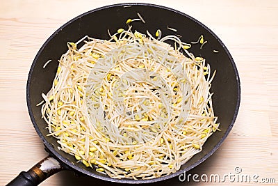 Adzuki bean sprouts Stock Photo