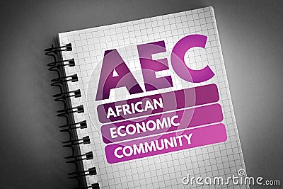 AEC - African Economic Community acronym Stock Photo