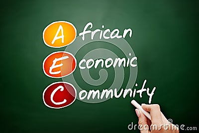 AEC - African Economic Community acronym Stock Photo