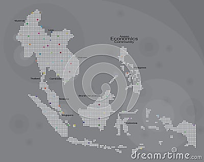 AEC map Vector Illustration