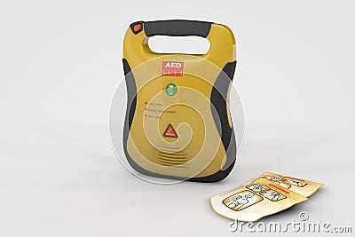 AED Defibrillator Cartoon Illustration