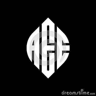 AEE circle letter logo design with circle and ellipse shape. AEE ellipse letters with typographic style. The three initials form a Vector Illustration