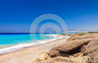 Aegean coast. Rhodes Island. Greece Stock Photo