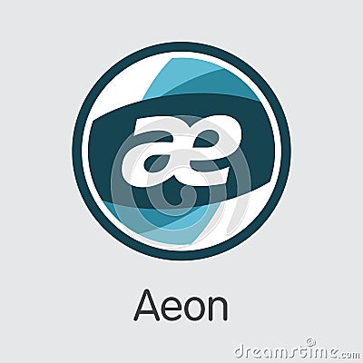 Aeon Cryptographic Currency - Vector Symbol. Vector Illustration