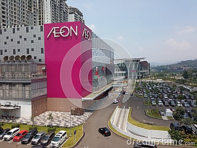 The Aeon mall building in Sentul city looks outside Editorial Stock Photo