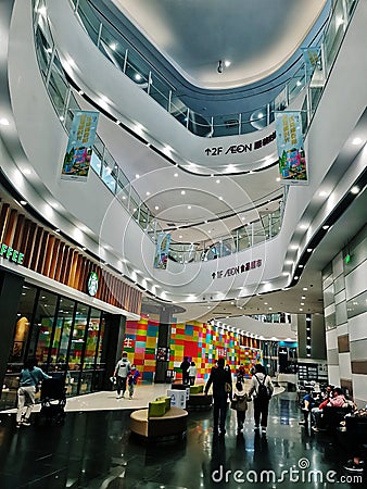 aeon shopping mall in Wuhan city Editorial Stock Photo