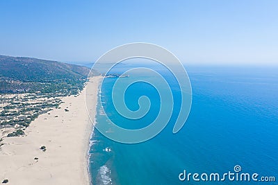 Aereal view of an untouched Patara Beach in Antalya,Turkey. Stock Photo