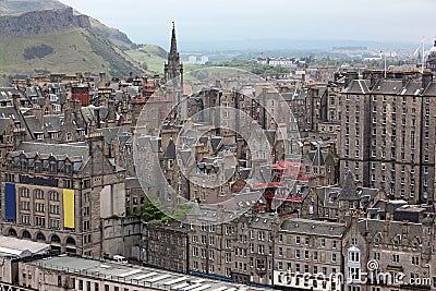 Aeriaal view Edinburgh, Scotland, UK Stock Photo