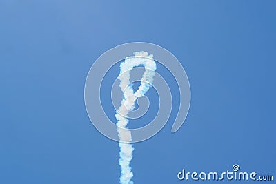 Aerial acrobatics on the day of aviation, lerida Stock Photo