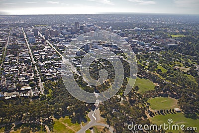 Aerial adelaide city Stock Photo