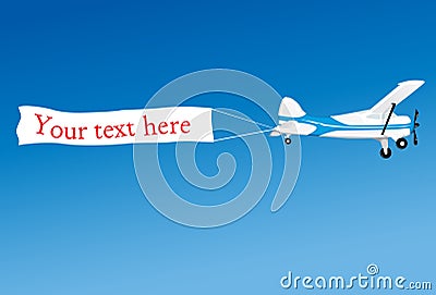 Aerial advertising Vector Illustration