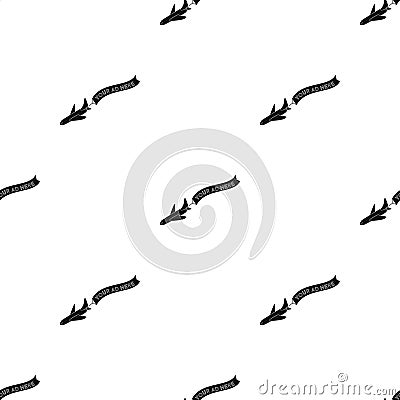 Aerial advertising icon in black style isolated on white background. Advertising pattern stock vector illustration. Vector Illustration