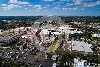 Aerial drone image of Aventura Mall Florida Editorial Stock Photo