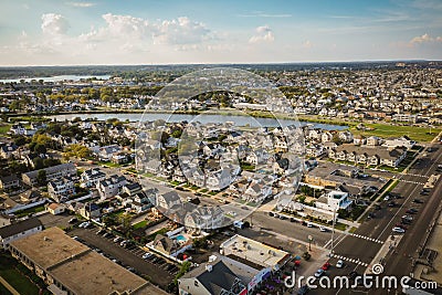 Aerial of Belmar Beach New Jersey Editorial Stock Photo