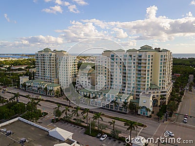 Aerial Boynton Beach Florida residential condominium Stock Photo