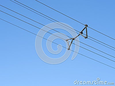 Aerial Cable Spacer Stock Photo