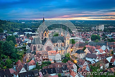 Aerial cityscape of Heppenheim, Germany Stock Photo