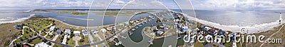 Aerial 360 degree panorama of Garden City Beach near Myrtle Beach in South Carolina, USA Stock Photo