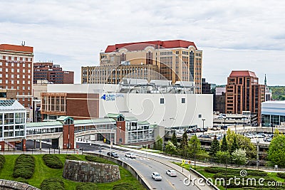 Aerial of Downtown Buildings in Albany, New York Editorial Stock Photo