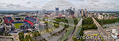 Aerial image Downtown Nashville TN USA Editorial Stock Photo